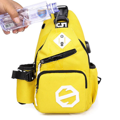 Cross-Body Men S Chest Bag Shoulder Widened Strap Large Capacity Mobile Phone Storage Small Backpack