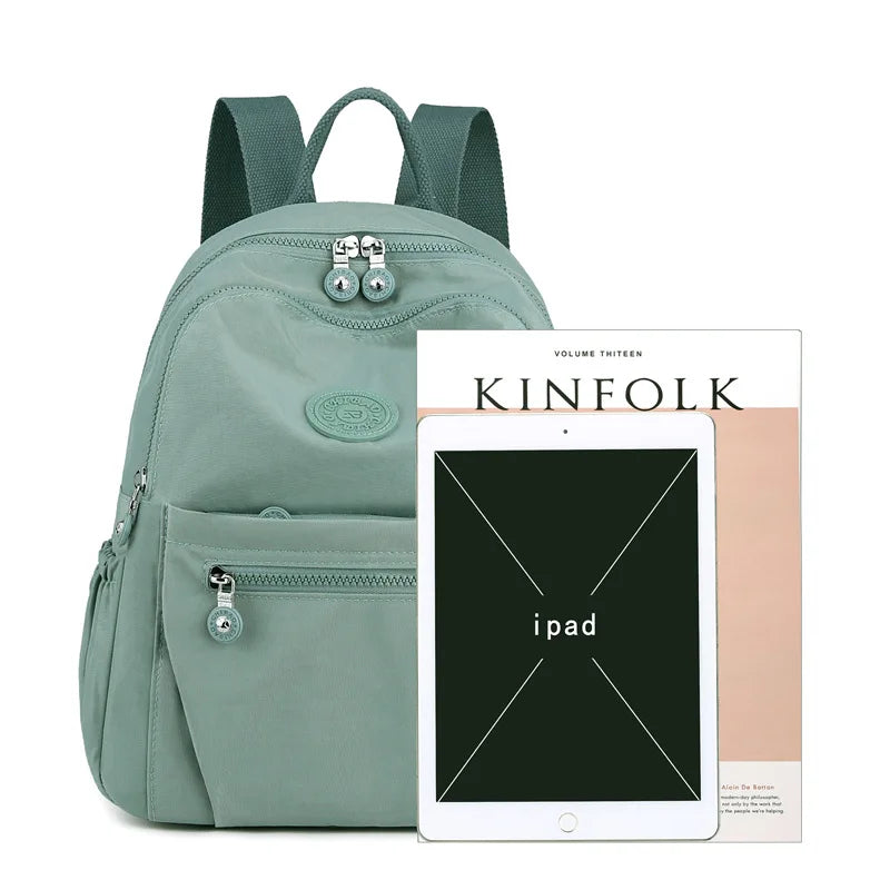 Multi-Pocket Nylon Tote Bag Lightweight Nylon Backpack Women - Waterproof