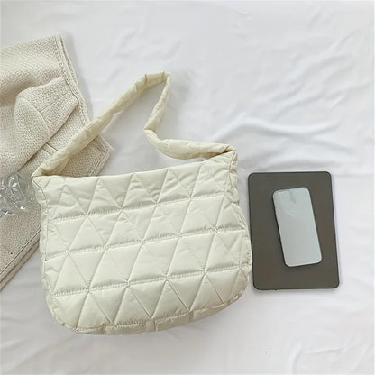 Quilted Puffer Shoulder Bag – Lightweight Crossbody Tote