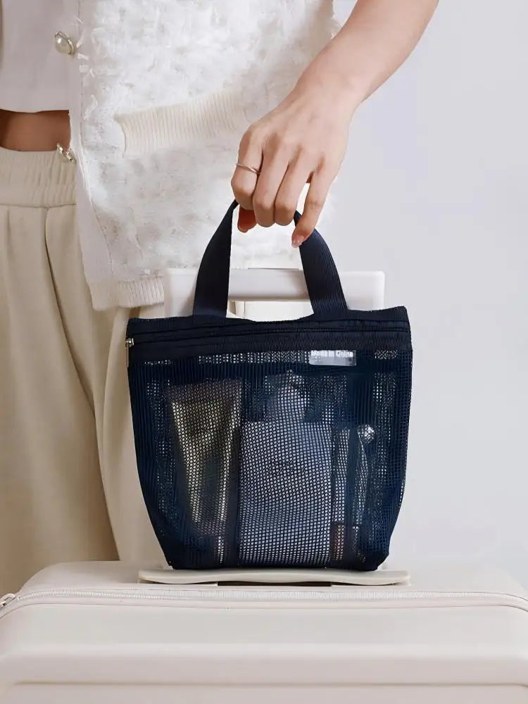 Homefish Mesh Makeup Toiletry Storage Bags Handbags Portable Travel Washing Body Shower Tools