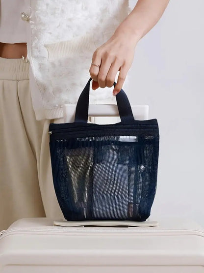 Homefish Mesh Makeup Toiletry Storage Bags Handbags Portable Travel Washing Body Shower Tools