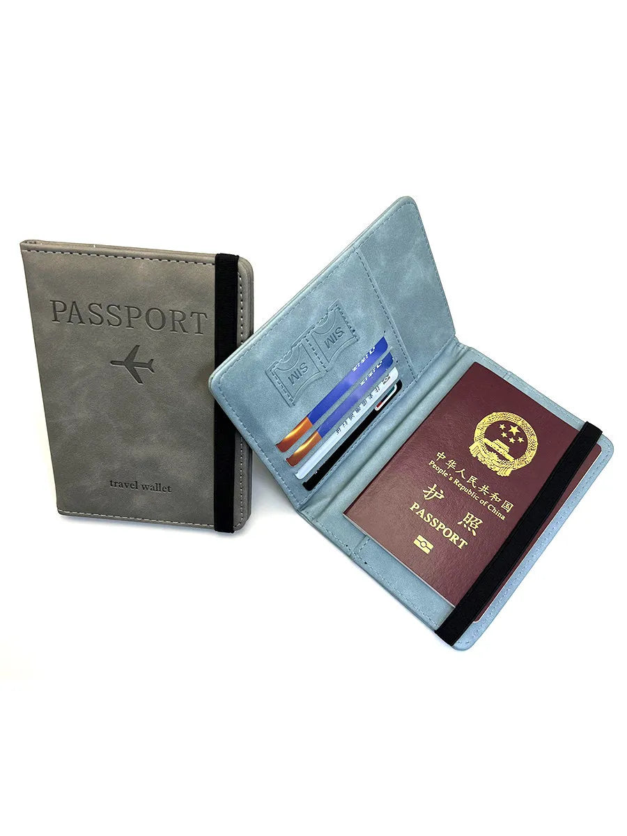 Homefish Pu Leather Wallet Travel Passport Purse Card Male Accessories Hand Carry Business Cards