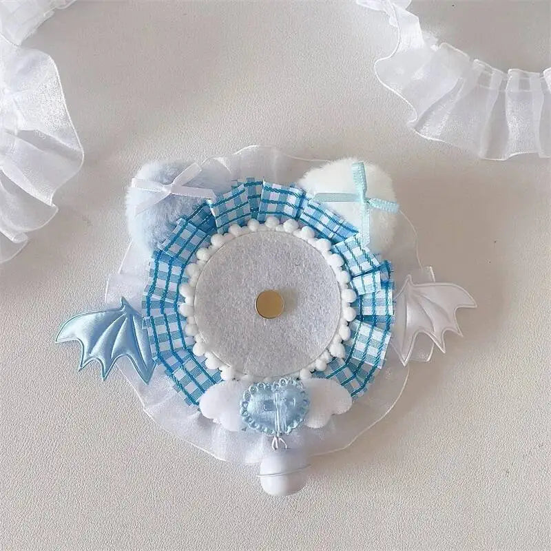 Ita Bag Badge Display Stand – Handmade Lace Cat Ears Wings Decoration