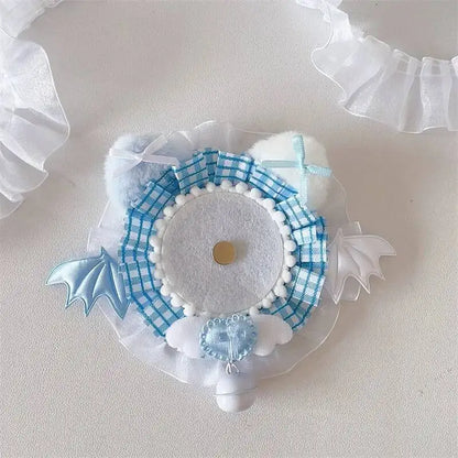 Ita Bag Badge Display Stand – Handmade Lace Cat Ears Wings Decoration