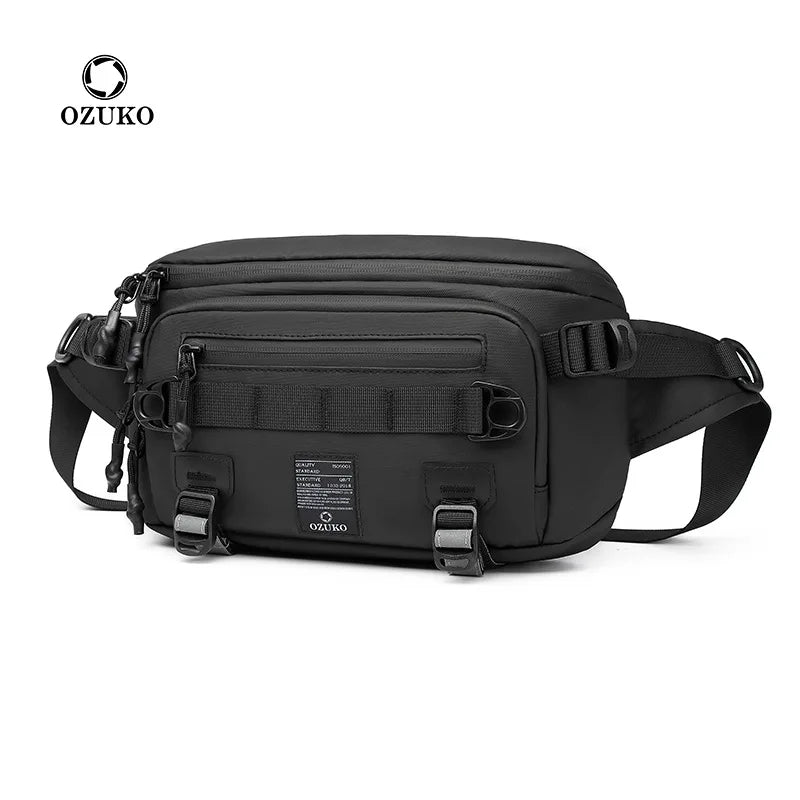 Men S Single-Shoulder Crossbody Bag Outdoor Waterproof Oxford Fabric Large-Capacity Multi-Functional