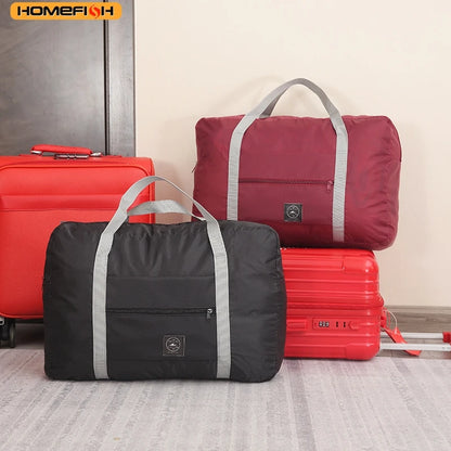 Homefish Foldable Travel Tote Bag Women Lightweight Carry-On Luggage Bag Large Capacity Casual