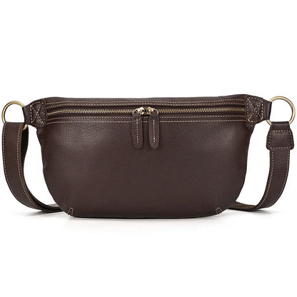 Retro Head Layer Cofskin Men Shoulder Casual Crossbody Bag Mobile Phone Collection Leather Vertical