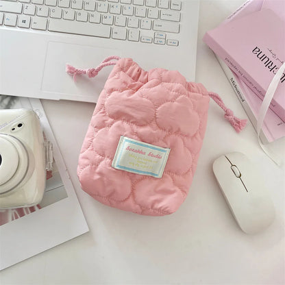 Anti-Scratch Drawstring Camera Bag Small Design Handbag Storage Dustproof Anti-Fall Lipstick Outdoor
