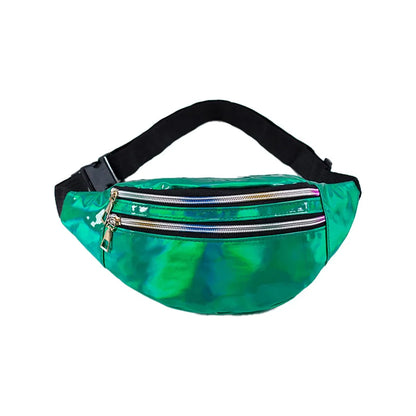 Trendy Personality Women S Waist Bag Laser Cool Lightweight Sport Leisure Female Belt Packs Outings