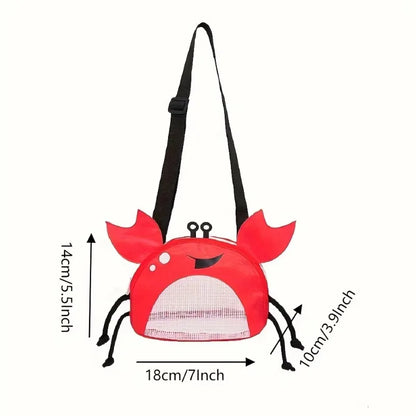 Crab Shaped Crossbody Bag Cute Novelty Beach Shoulder Bag