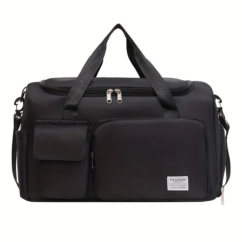 Women's Gym Bag with Shoe Compartment – Nylon Travel Duffel Bag
