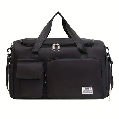 Women's Gym Bag with Shoe Compartment – Nylon Travel Duffel Bag