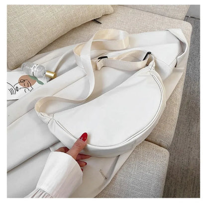 Homefish Simple Casual Solid Color Nylon Large Capacity Women S Dumpling Bag Shoulder Travel
