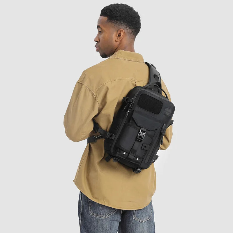 Single-Shoulder Bag Men S Large-Capacity Oxford Fabric Waterproof Crossbody Multi-Functional