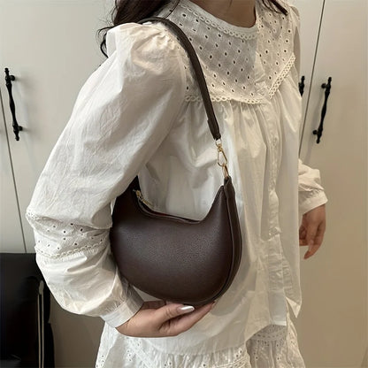 Women's Crescent Crossbody Bag – Luxury Leather Shoulder Bag