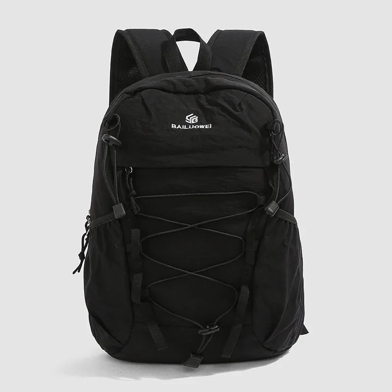 Double-Shoulder Bag Nylon Fabric Drawstring Schoolbag