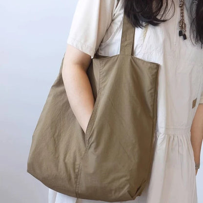 Nylon Tote Bag – Women's Lightweight Shoulder Bag for Daily Use