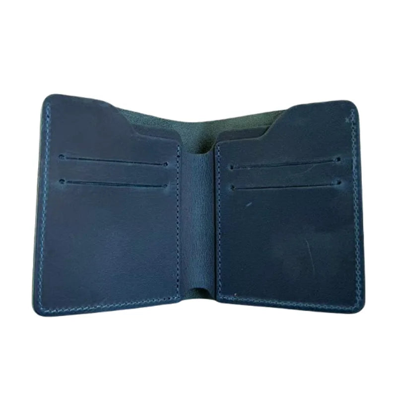 Crazy Horse Leather Man Bag Premium Card Simple Retro Id Driver S License Wallet Bank Bus