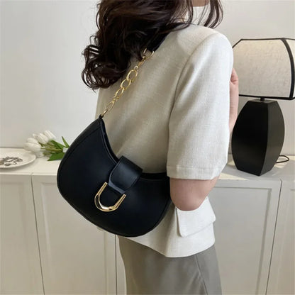 PU Leather Shoulder Bag for Women – Stylish Underarm Purse