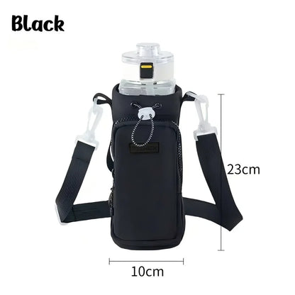 Unisex Water Bottle Holder Strap Insulation Water Bottle Carrier Bag Phone Pocket Water Bottle Sling