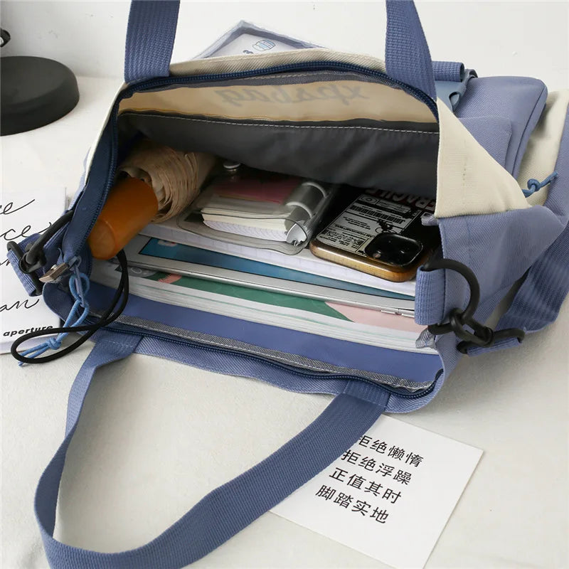 Cute Canvas Tote Bag for Teen Girls – Large School Bag