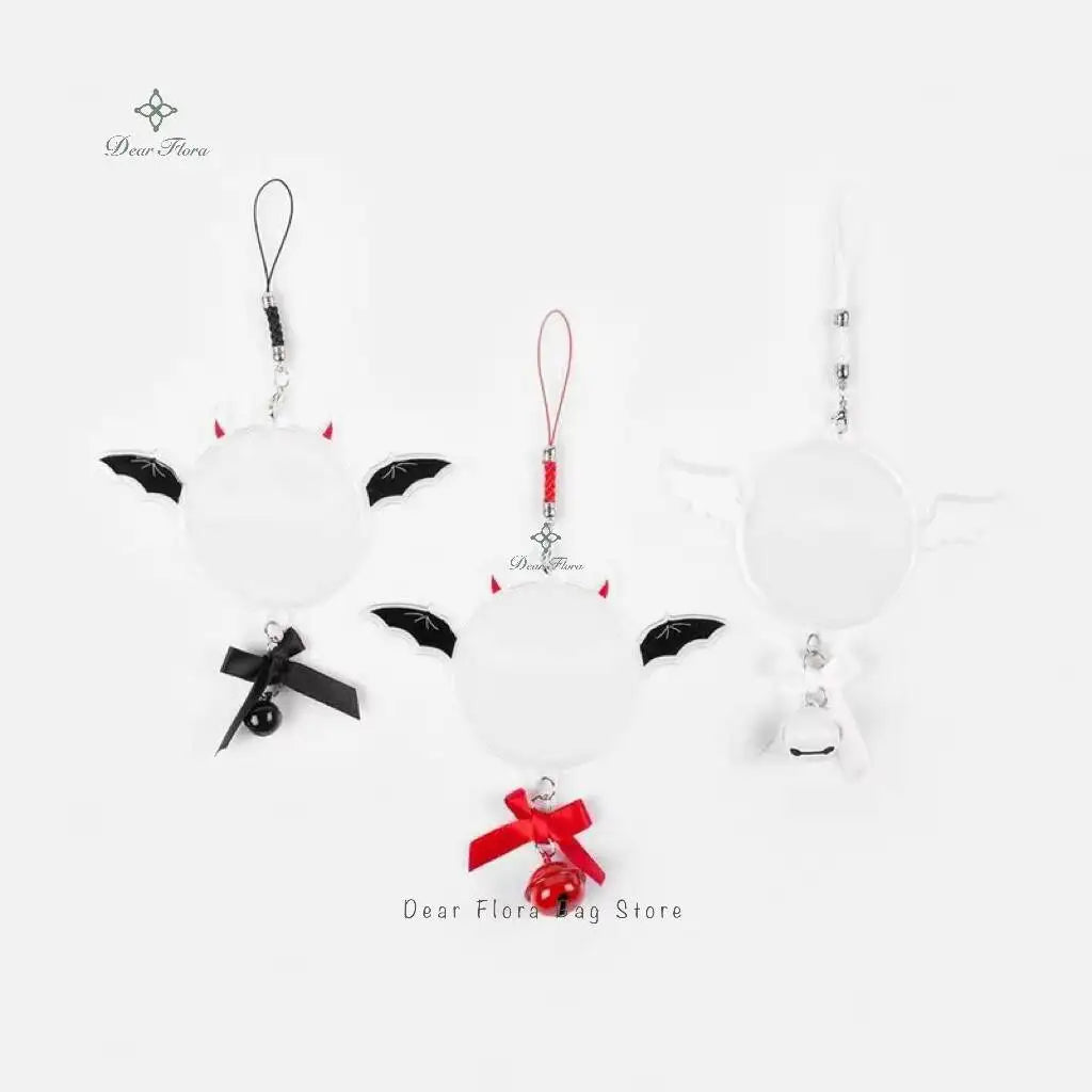 Ita Bag Pin Badge Protector – Angel & Devil Wings with Bell Charm