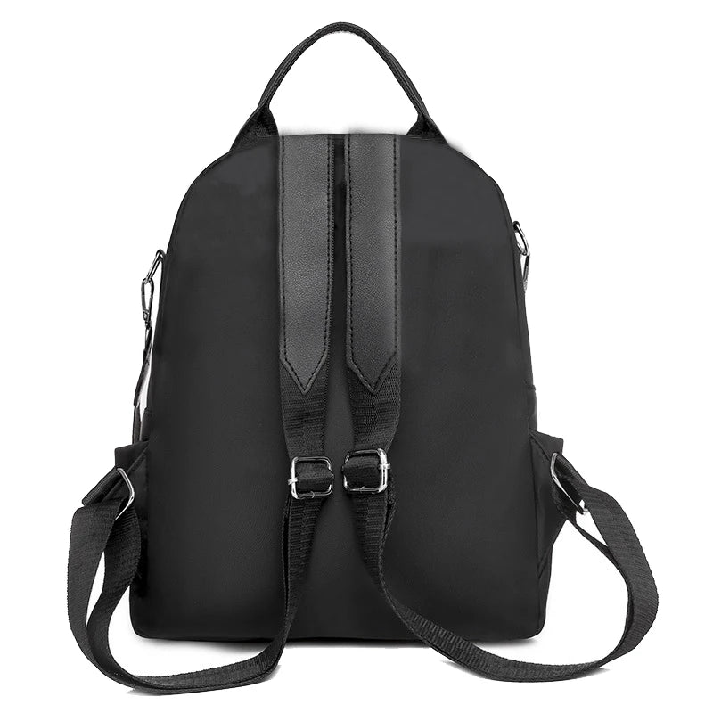 Embossed Nylon Backpack for Women – Convertible Crossbody Bag