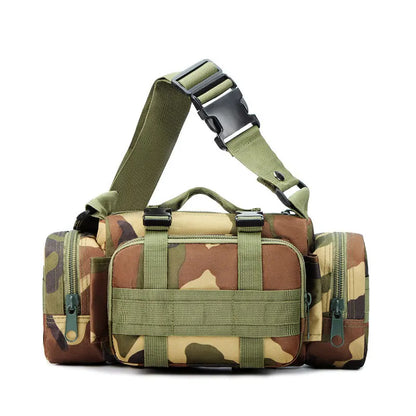 Camo Outdoor Crossbody Handbag Large Capacity Wear-Resistant Oxford Cloth Tactical One Shoulder