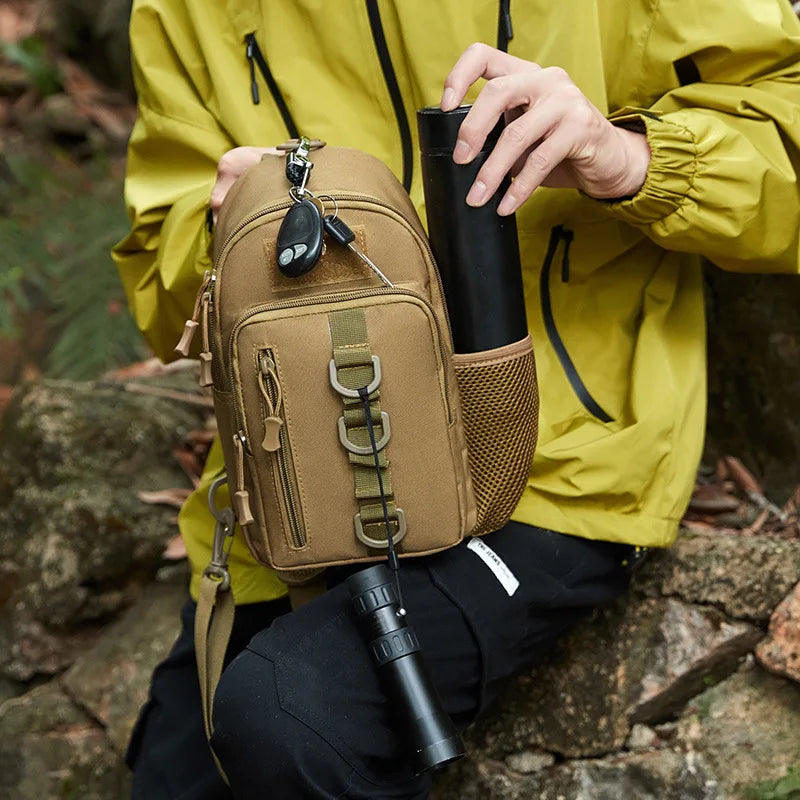 Wear-Resistant Oxford Fabric Crossbody Bag Multi-Purpose Waist Bag Outdoor Tactical Single-Shoulder