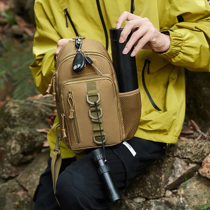 Wear-Resistant Oxford Fabric Crossbody Bag Multi-Purpose Waist Bag Outdoor Tactical Single-Shoulder