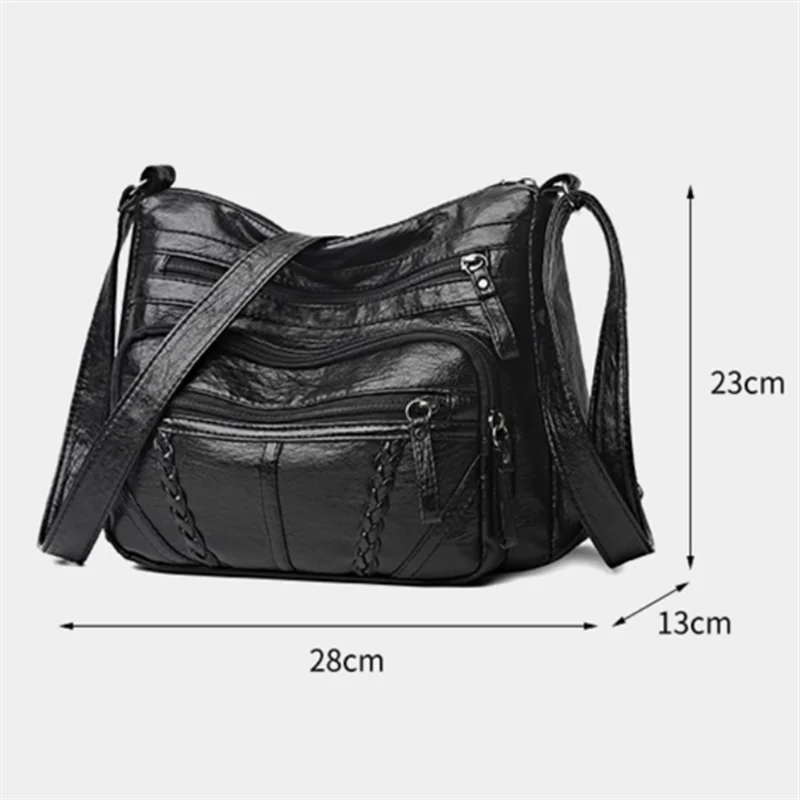 Crossbody Bag Women – Vintage Multi-Pocket Shoulder Purse