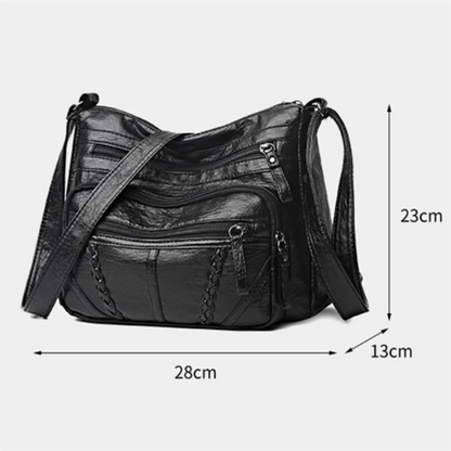 Crossbody Bag Women – Vintage Multi-Pocket Shoulder Purse