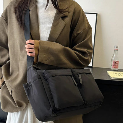 Crossbody Bag with Dual Front Pockets – Large Capacity Shoulder Purse