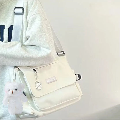 Top Oxford Diagonal Cross Bag Youth Casual Version Ladies Canvas Shoulder Solid Color Women