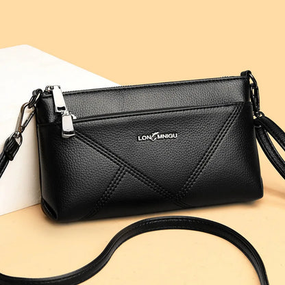 Horizontal Square-Shaped Crossbody Bag Simple Ladies Clutch Multi-Functional Commuting