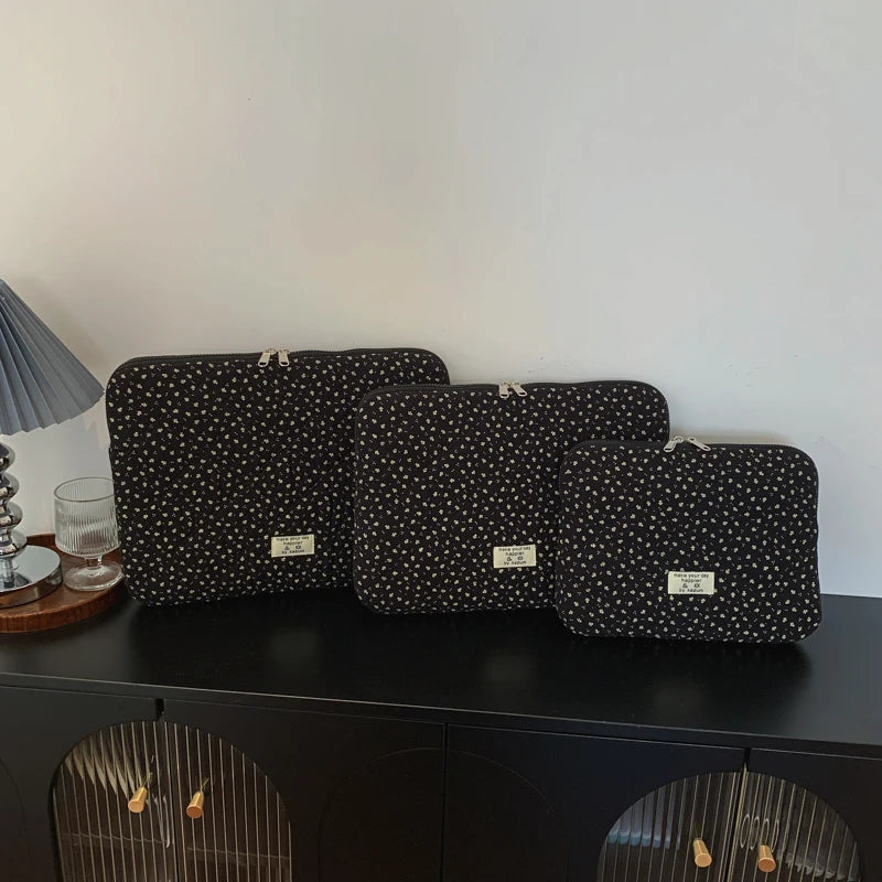 Casual Commute Laptop Sleeve Floral Quilted Shockproof Scratch Resistant Multi Size Clutch Bag Women