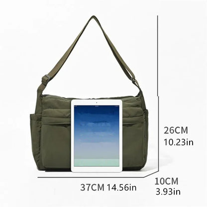 Men's Large Capacity Crossbody Messenger Bag with Laptop Pocket