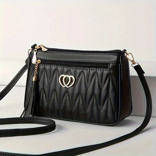 Quilted Crossbody Bag – Women's Vintage Leather Shoulder Bag