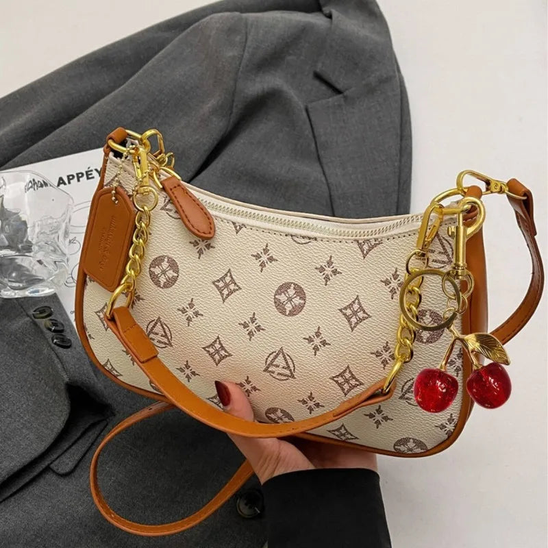 Monogram Shoulder Bag – Cherry Charm Mini Underarm Purse