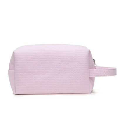 Ladies Cosmetic Bags Solid Color Japanese Harajuku Cotton Soft Makeup Travel Portable Compact Large