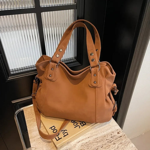 Large Capacity Soft Leather Tote Bag for Women