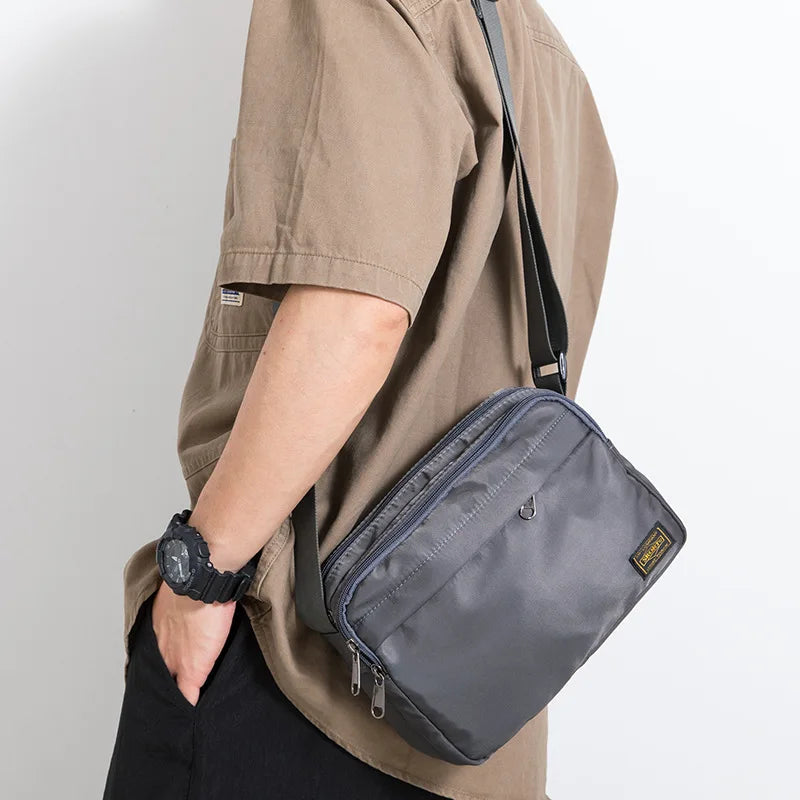Simple Crossbody Bag Men Casual Oxford Fabric Waterproof Single-Shoulder Bag Workwear-Style