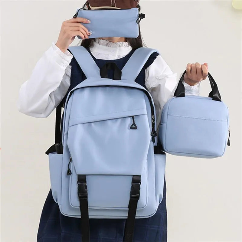 3-Piece School Backpack Set with Lunch Bag & Pencil Case