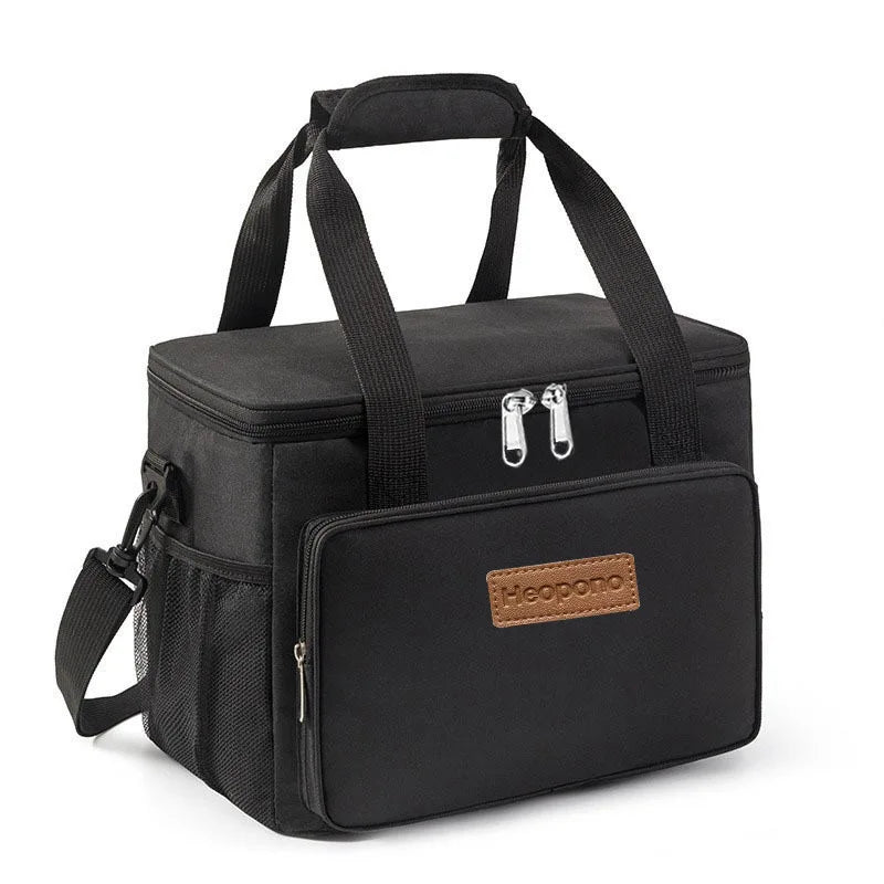15l Large Oxford Cloth Thermal Insulated Lunch Bag Box Women Portable Cross-Body Food Pouch Adult