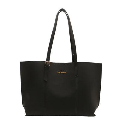 Leather Tote Bag – Large Capacity Women's Work Shoulder Bag
