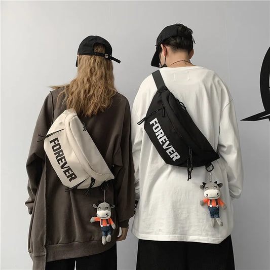 Men S Sports Waist Bag Mini Nylon Crossbody Large Capacity Summer Women