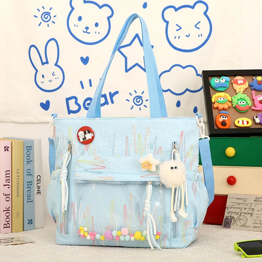 Y2K Graffiti Ita Tote Bag Transparent DIY Crossbody Shoulder Bag