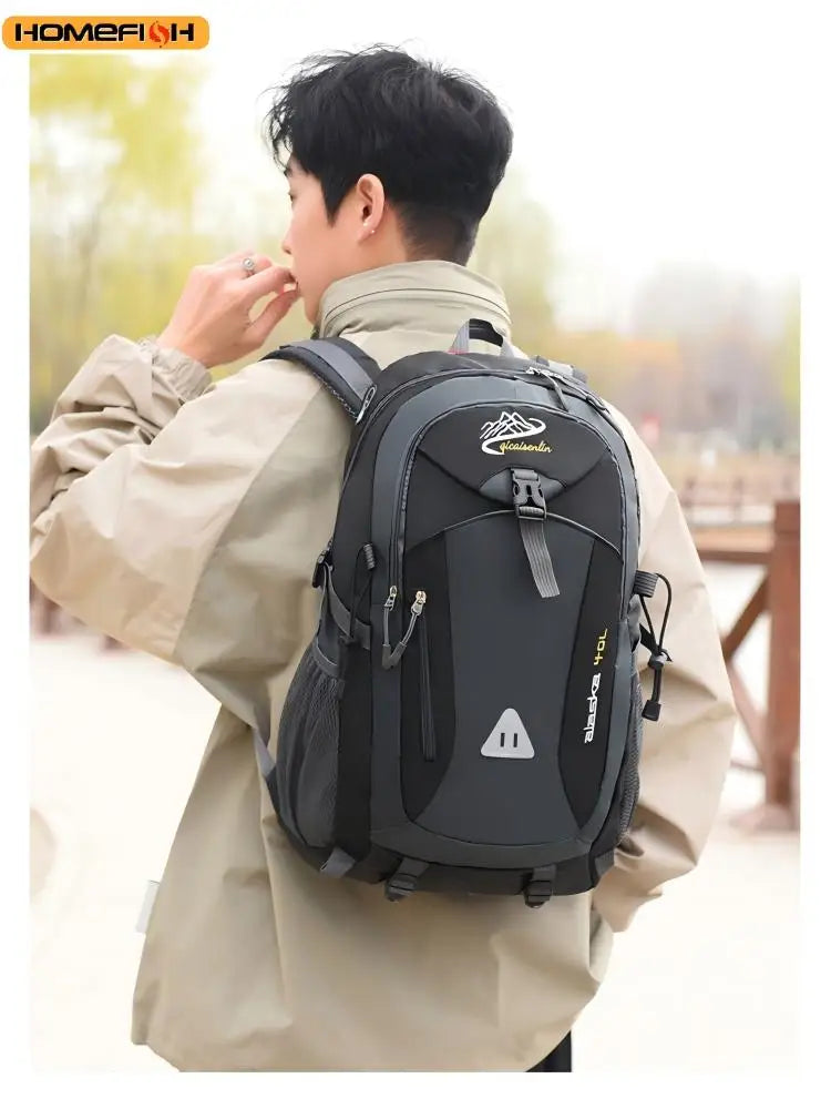 Homefish Outdoor Hiking Bag Men Women High-Capacity Travel Backpacks Camping Waterproof Sports