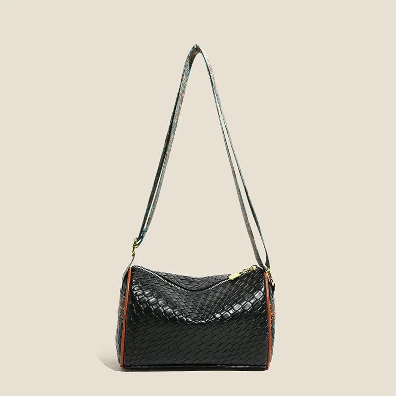 Single Shoulder Armpit Bag Stylish Woven Woman Retro Simple Versatile Commuter Large-Capacity