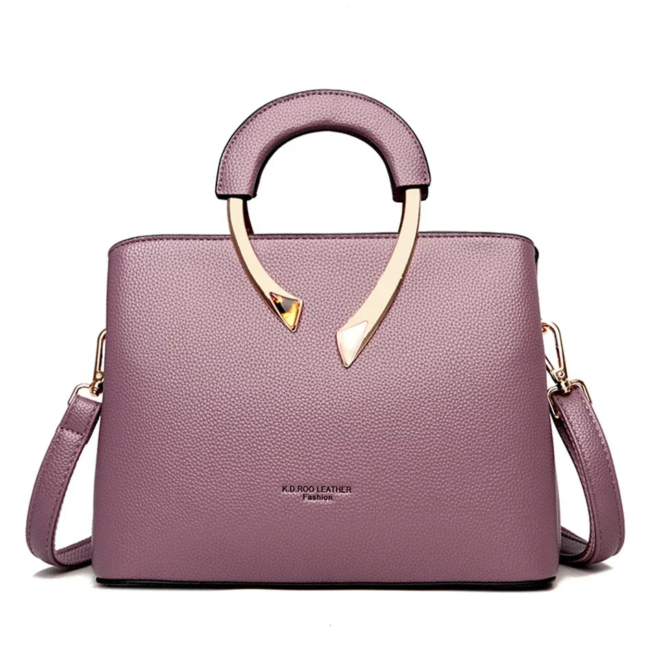 Genuine Leather Tote Handbag – Women's Luxury Shoulder & Crossbody Bag